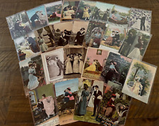 LOT of 25 Early 1900's~SENTIMENTAL Lovers COURTSHIP~Romantic~ POSTCARDS-h797 picture