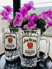 Suntory Kaku Whisky JIM BEAM KENTUCKY STRAIGHT BOURBON Mug Glass 2 Pair 380ml picture