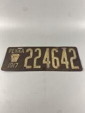 1917 Pennsylvania License Plate picture