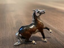 Miniature Figurine Scully & Scully sterling 925 Horse Enameled 1 OZ Handmade picture