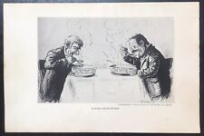 VINTAGE CONTEMPORARY CARTOON OF PRESIDENT ROOSEVELT EATING HIS WORDS.MORRIS picture