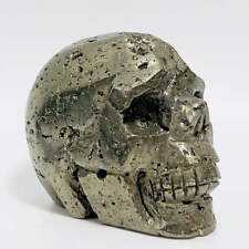 Pyrite Fools Gold Skull Healing Crystal Carving 1026g picture