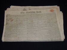 1817-1819 THE MORNING POST & CHRONICLE LONDON NEWSPAPERS LOT OF 15 - NP 1426F picture
