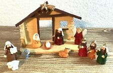 Transpac Mini Kids Nativity Set 12pcs Glossy Christmas Play set picture