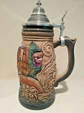 Beer Stein Lidded from Germany Hand Painted Zoller & Born Rothenburg Deutschland picture