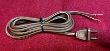 Vintage NON Polarized Thin Insulation 10 Ft Brown Power Cord. Clock , Radio , .. picture