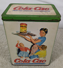 VINTAGE COLA CAO CHOCOLATE Drink Spain SEMOLA LITHOGRAPH ADVERTISING TIN BOX picture