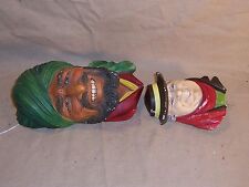 2 Vintage Bossons Chalkware Heads, Made in England, Imagical Models picture
