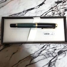 Pelikan Souveran M600 Black & Green Stripe 14K Fountain Pen M Nib NEW picture
