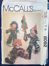 Vintage Uncut Felt Clowns & Parrot Craft Pattern One Size McCall’s 8092  picture