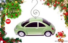 🎁GREAT GIFT CHRISTMAS ORNAMENT GREEN VW NEW BEETLE VOLKSWAGEN or FAN HANGER🎁🎁 picture