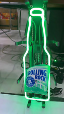 Rolling Rock Bottle Beer Bar Club Real Glass NEON Light Sign Wall Decor 13x5