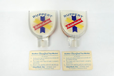 Two Ruppert Knickerbocker Clearfloat Inc. Attleboro Mass Beer Tap Markers picture