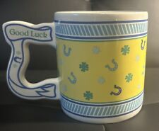 Three Cheers From Applause Good Luck Horseshoe Handle Design Ceramic Coffee1989  picture