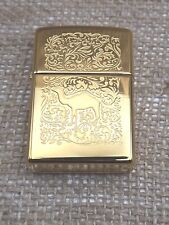 Zippo Lighter Joe Camel Vintage 1996 _ 24K Gold Plated New In Box picture