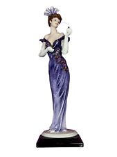 Giuseppe Armani Ashley Sculpture (1434c) Purple Dress Figurine Florence Italy picture