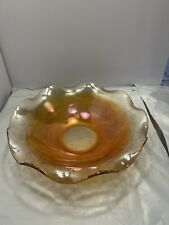Vintage  iridescent carnival glass serving bowl Large picture