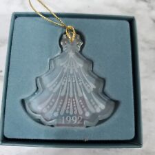 Vintage 1992 Lenox Annual Crystal Holiday Christmas Tree Ornament W/ Box Germany picture