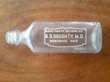 Vintage Glass Liquid Medicine Bottle R. D. Doughty M.D. Spencerville Ohio picture