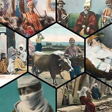 Lot of 9 postcards Turkey Constantinople Turkish folk types ethnography costumes picture