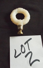 VTG/ANT ALADDIN ALACITE IVORY WREATH ROUND LAMP FINIAL~LOT #2 picture