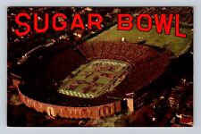 New Orleans LA-Louisiana, Aerial The Sugar Bowl Tulane Stadium Vintage Postcard picture