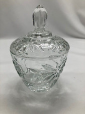 Vintage Anchor Hocking EAPC Clear Glass Covered Sugar Bowl picture