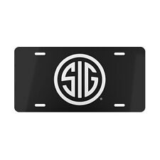 Sig Sauer - Custom Design Vanity Plate - 100% Aluminum Pre-drilled Holes picture