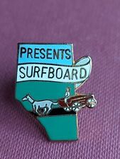 Vintage Presents Surfboard Pin Back Hat Pin picture