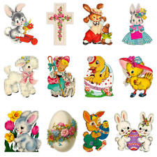12Pcs Vintage Easter Cutouts Decorations Retro Easter Victorian Ephemera Paper picture
