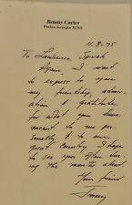 President Jimmy Carter Handwritten Letter To Meet The Press Host Lawrence Spivak picture
