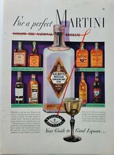 1936 Gilbeys Distilled London Dry Gin for Perfect Martini cocktail vintage ad picture