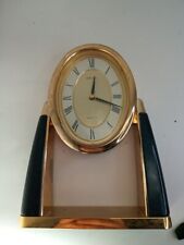 Vintage Seiko Brass/ Plastic Quartz Mantle Desk Table Clock QPW155G Japan Mvmnt picture