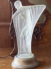 Gorgeous 1937 Satin Crystal Art Deco Lady Lamp picture