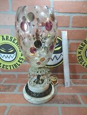 Vintage Borske Sklo Style Glass And Marble Lamp  picture