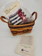 Longaberger 1993 All Star Trio Basket Liner Protector Card AMERICANA PATRIOTIC picture