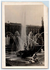 Petergof Russia Postcard Fountain Samson 1932 Posted Vintage RPPC Photo picture