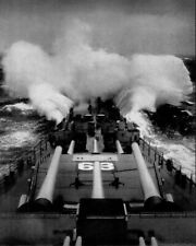 U.S. Navy Battleship USS Missouri (BB-63) in Heavy Seas 8x10 WWII WW2 Photo 931a picture