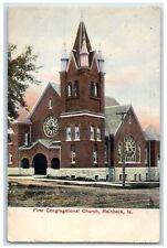1909 First Congregational Church Exterior Roadside Reinbeck Iowa IA Postcard picture