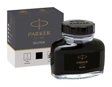 Parker Quink Fountain Pen Ink (Black) Bottle 30ml High-Quality Writing  picture