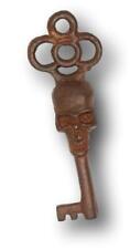 Vintage Antique Style LARGE Cast Iron Victorian Skull Head Skeleton Key picture