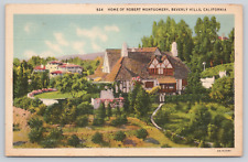Postcard Beverly Hills, California, Home of Robert Montgomery 1931 A591 picture