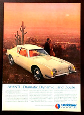 Studebaker Avanti Original 1963 Vintage Print Ad picture