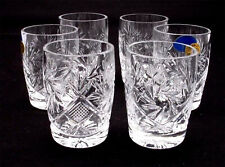 Set of 6 Russian Cut Crystal Shot Glasses 1.7 oz - Soviet / USSR Vodka Glassware picture