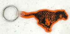 ESSO Exxon Mobil Corporation Orange Run With The Tiger Rubber Keychain Fob picture