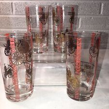 Set Of 4 Vintage Gay Fad Firefighter highball Glasses Rare picture