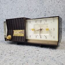Sears Silvertone 9024 Tube Clock Radio AM Telechron Alarm Vintage MCM Works picture