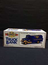 NEW  1993 Blue Sunoco Motor Fuel Truck Bank Ltd Edition #1 Working Lights/Doors picture