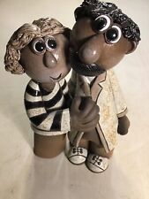 Czech Clay Figurine Couple 10.5” Beautiful :The Estate of Ivan & Samantha Lendl picture