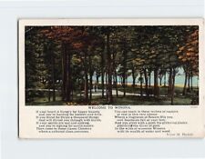 Postcard Welcome To Winona with Poem and Park Nature Scenery, Winona Lake, IN picture